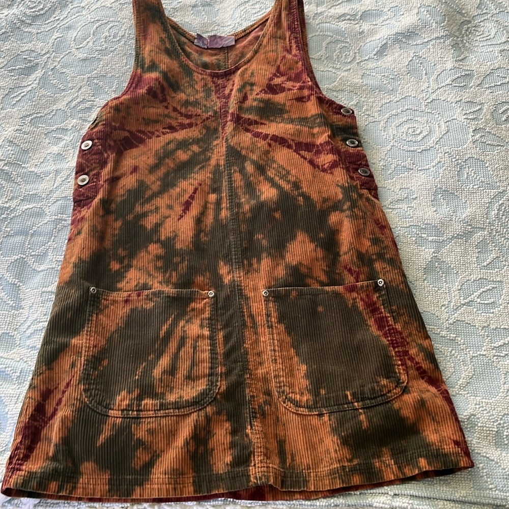 Tie dye coveralls dress